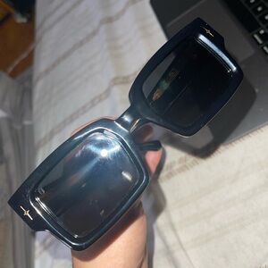 Alexander McQueen Black Acetate Square Sunglasses. No case.